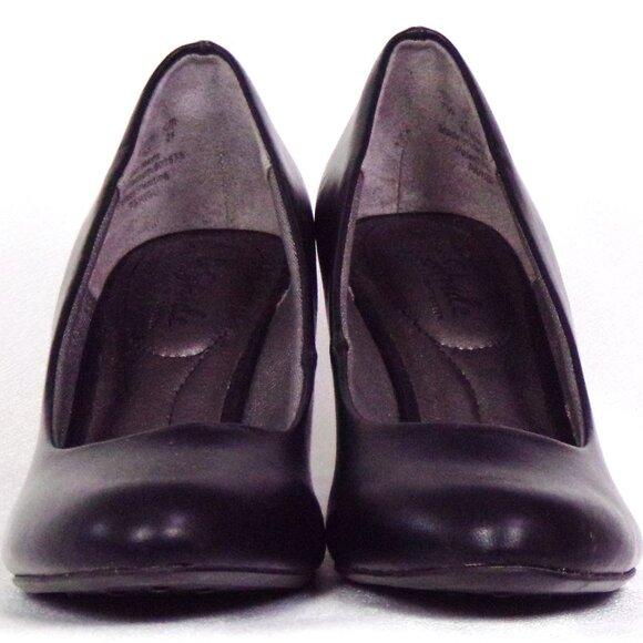 LIFESTRIDE SOFT SYSTEM size 7W PARIGI black mid-heel pumps cushioned insoles - Picture 7 of 15